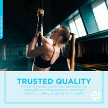 Load image into Gallery viewer, Workout Fitness Climbing Rope Gym Exercise Battle Rope 10’ Ft in Black