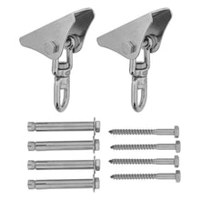 Load image into Gallery viewer, Tire Swing Swivel Hanger 2200lb Spinner Hardware Wood Concrete 2pk