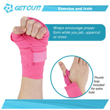 Load image into Gallery viewer, Boxing Wraps Pair Pink 180in Support Wrist Wraps for Fitness Training
