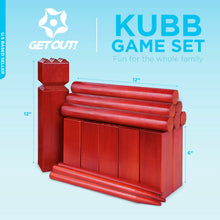 Load image into Gallery viewer, Kubb Lawn Game 21-Piece Set with Mesh Drawstring Bag