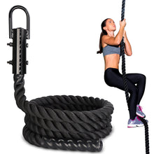 Load image into Gallery viewer, Workout Fitness Climbing Rope Gym Exercise Battle Rope in Black
