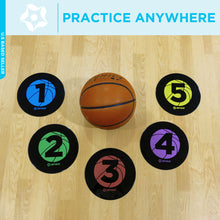 Load image into Gallery viewer, Basketball Training Disc Spot Markers 5-Pack Court Floor Poly Spots
