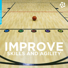 Load image into Gallery viewer, Basketball Training Disc Spot Markers 5-Pack Court Floor Poly Spots
