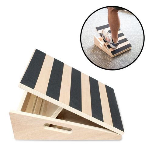 Calf Stretcher Slant Board – Wooden Incline Board Calf Stretch Wedge