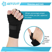 Load image into Gallery viewer, Boxing Wraps Pair Black 180in Support Wrist Wraps for Fitness Training
