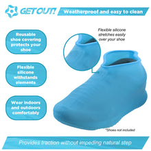 Load image into Gallery viewer, Silicone Shoe Covers Reusable Rain Galoshes Women 9.5-12 Men 8.5-11
