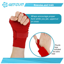 Load image into Gallery viewer, Boxing Wraps Pair Red 180in Support Wrist Wraps for Fitness Training
