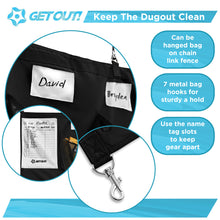 Load image into Gallery viewer, 41x59in Hanging Baseball Helmet Rack Baseball Dugout Organizer
