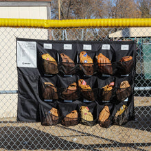Load image into Gallery viewer, 41x59in Hanging Baseball Helmet Rack Baseball Dugout Organizer
