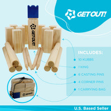 Load image into Gallery viewer, Kubb Lawn Game Set 21-Piece Viking Lawn Game
