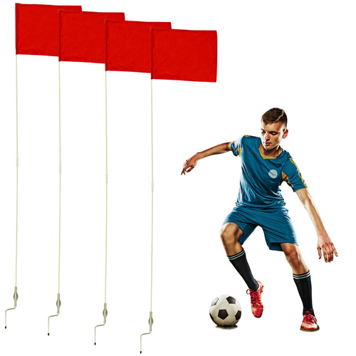 60in Soccer Training Poles for Grass Field - L Soccer Practice Flags