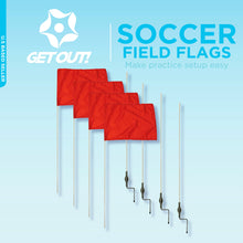 Load image into Gallery viewer, 60in Soccer Training Poles for Grass Field - L Soccer Practice Flags
