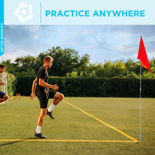 Load image into Gallery viewer, 60in Soccer Training Poles for Grass Field - L Soccer Practice Flags
