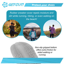 Load image into Gallery viewer, Silicone Shoe Covers, Rain Reusable Galoshes Grey Women 5.5-7 Men 5-6
