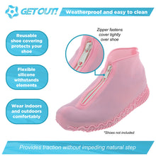Load image into Gallery viewer, Silicone Shoe Covers, Rain Reusable Galoshes Women 7.5-11 Men 6.5-10.5
