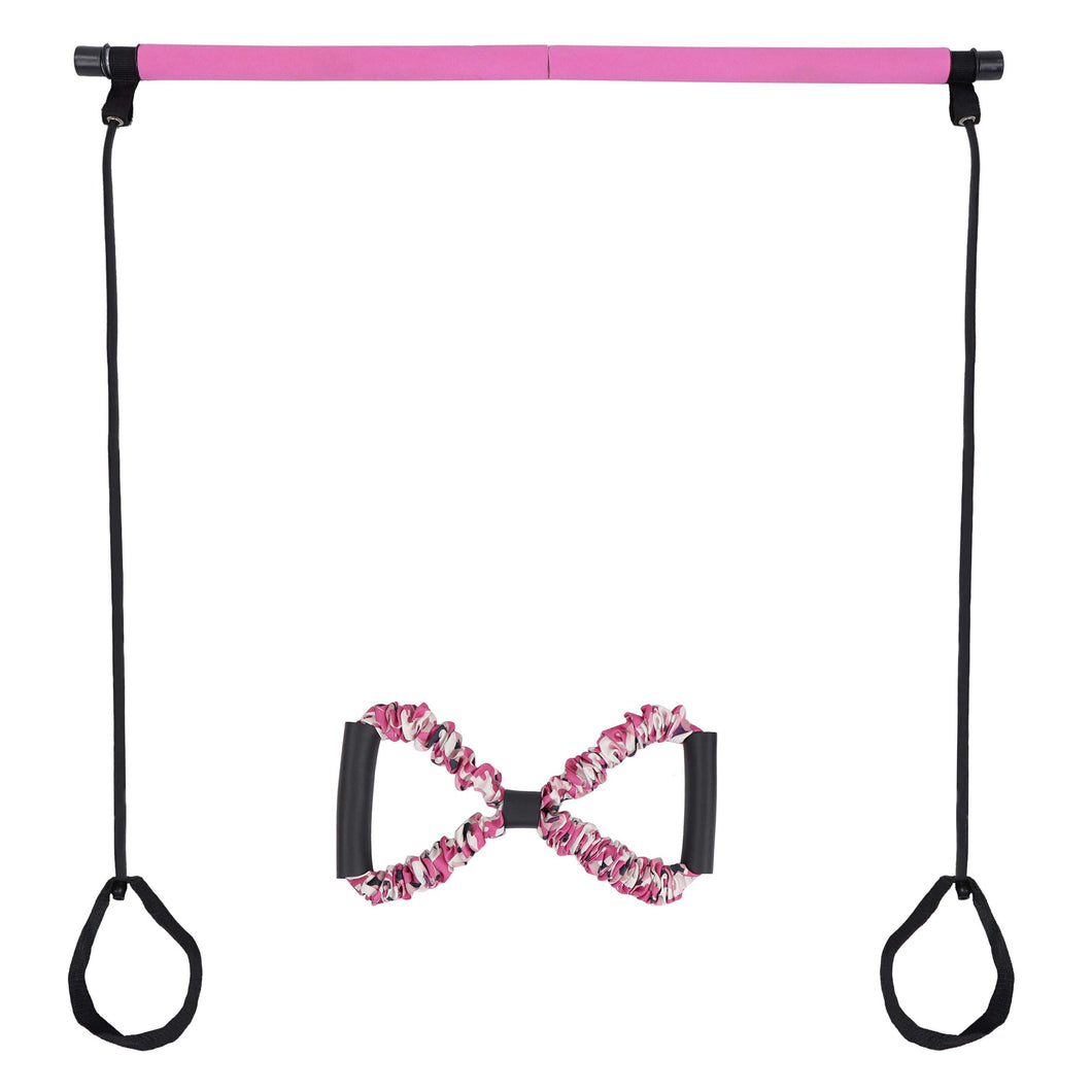 Pilates Bar Kit with Resistance Band Set - Yoga Pilates Training Kit