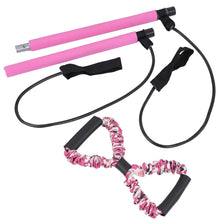 Load image into Gallery viewer, Pilates Bar Kit with Resistance Band Set - Yoga Pilates Training Kit
