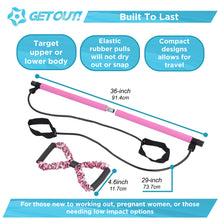 Load image into Gallery viewer, Pilates Bar Kit with Resistance Band Set - Yoga Pilates Training Kit
